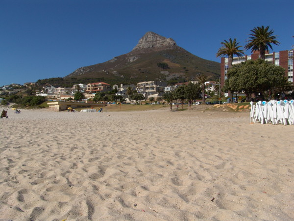 Camps Bay beach with Lion's head