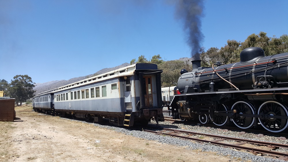 Abandoned railway carriages in Ceres