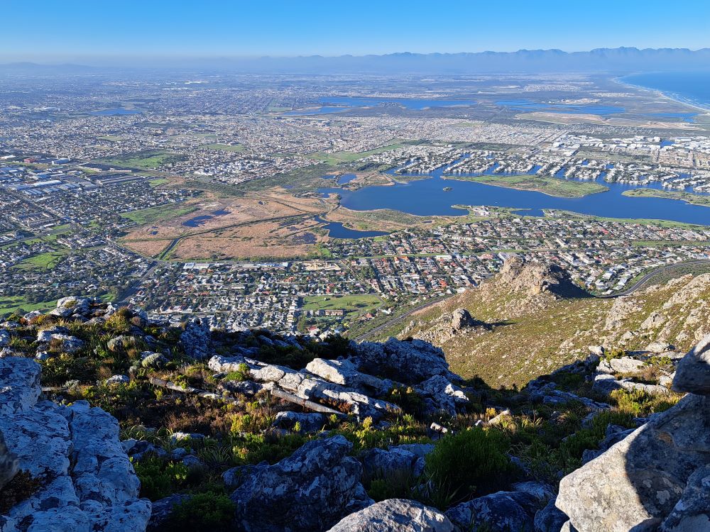 Eastern side of Steenberg Buttress, with Marina da Gamaand the Cape Flats in the background